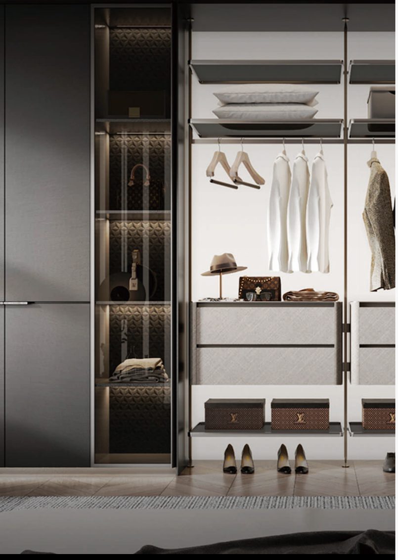 Open wardrobe